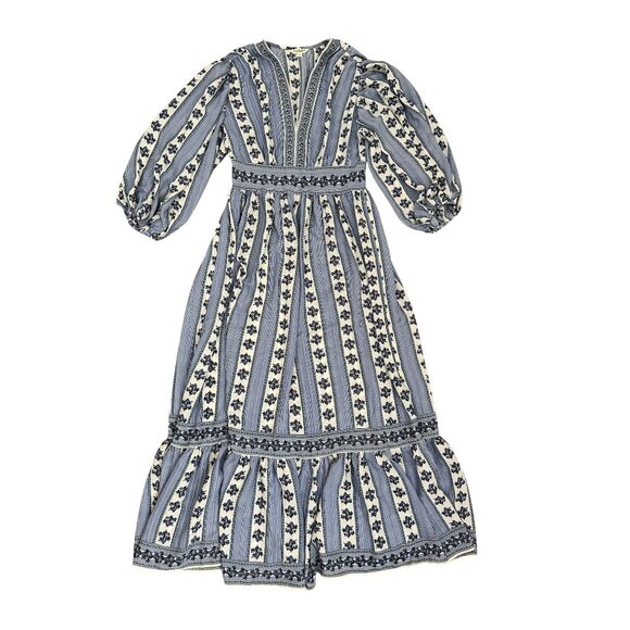 Jupe Longue Max Studio Bleu Rayures, Taille M, élastiquée, Stretch - Excellent état